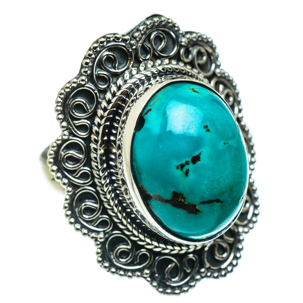 Tibetan Turquoise Rings handcrafted by Anasilvercos - RING47848
