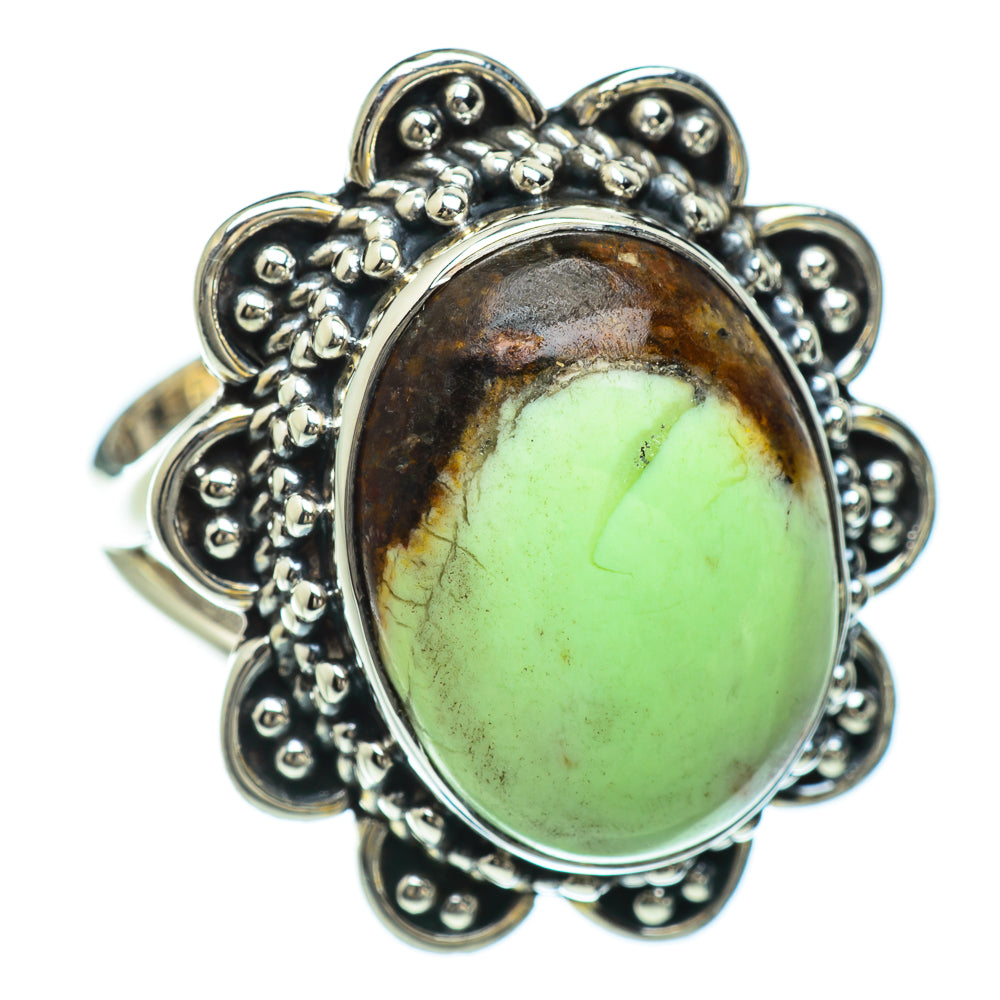 Lemon Chrysoprase Rings handcrafted by Anasilvercos - RING47953