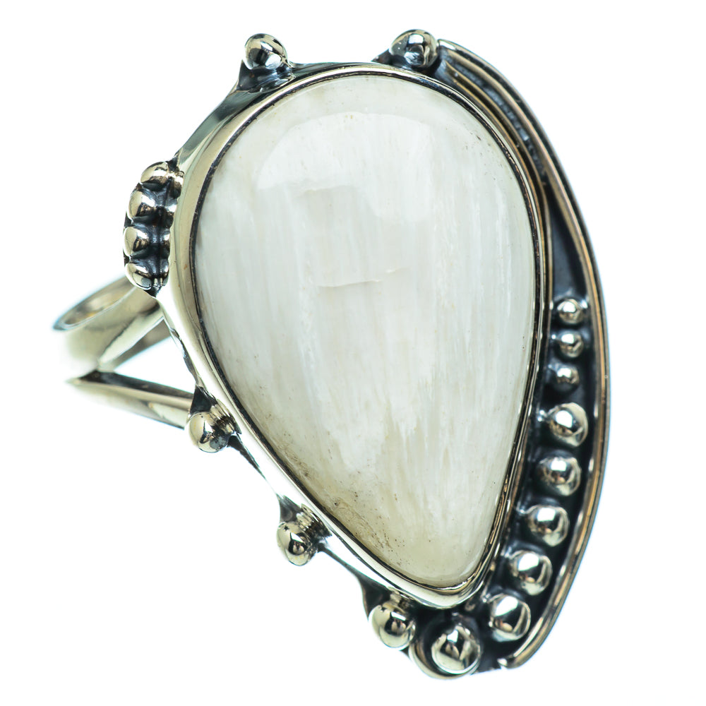 White Scolecite Rings handcrafted by Anasilvercos - RING47981