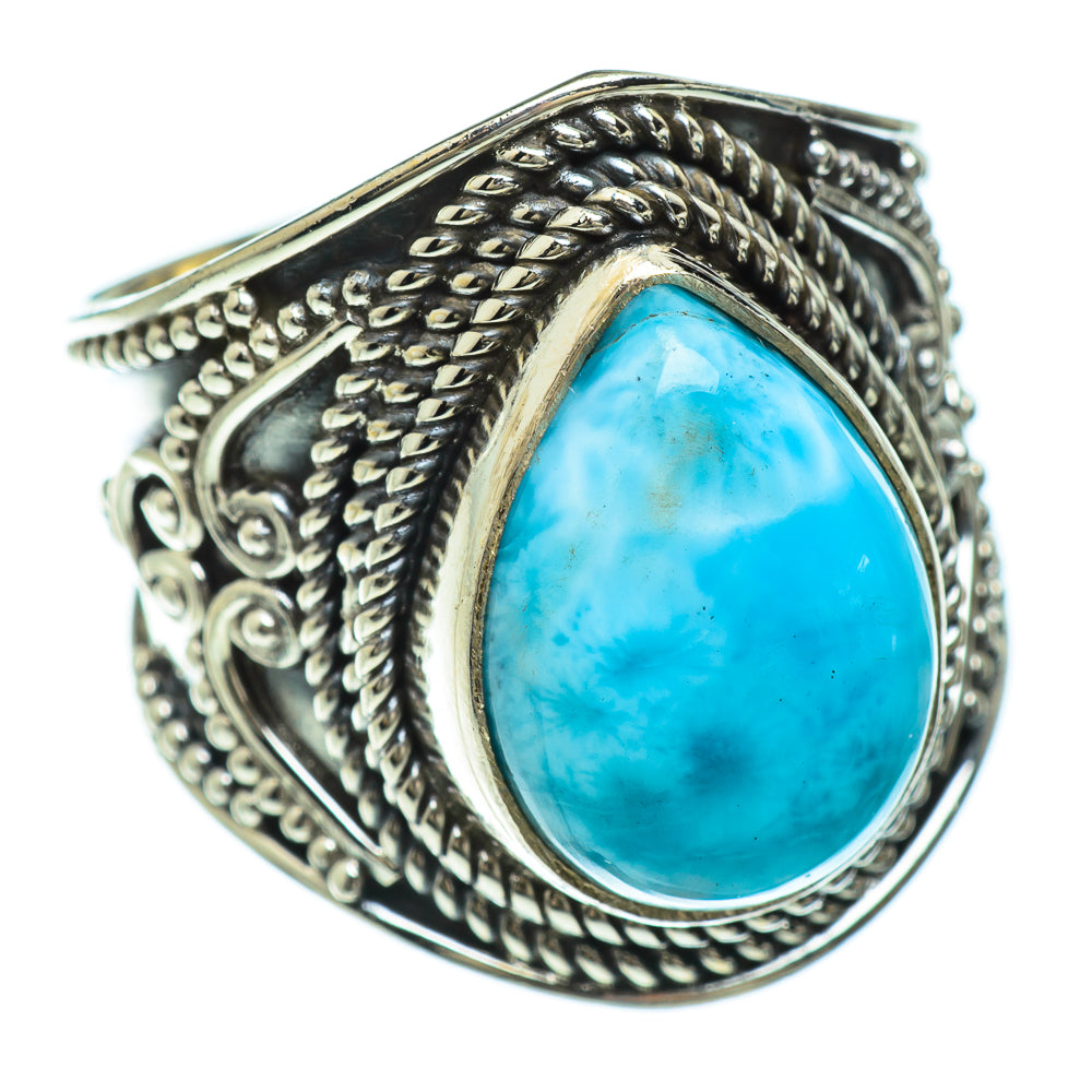 Larimar Rings handcrafted by Anasilvercos - RING47988