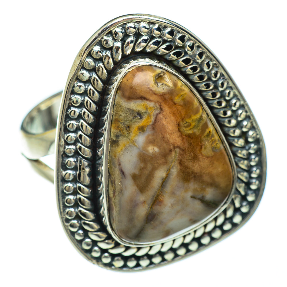 Petrified Wood Rings handcrafted by Anasilvercos - RING48000