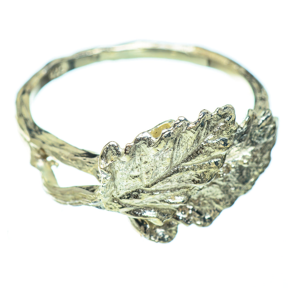 Engraved Leaf Rings handcrafted by Anasilvercos - RING48046