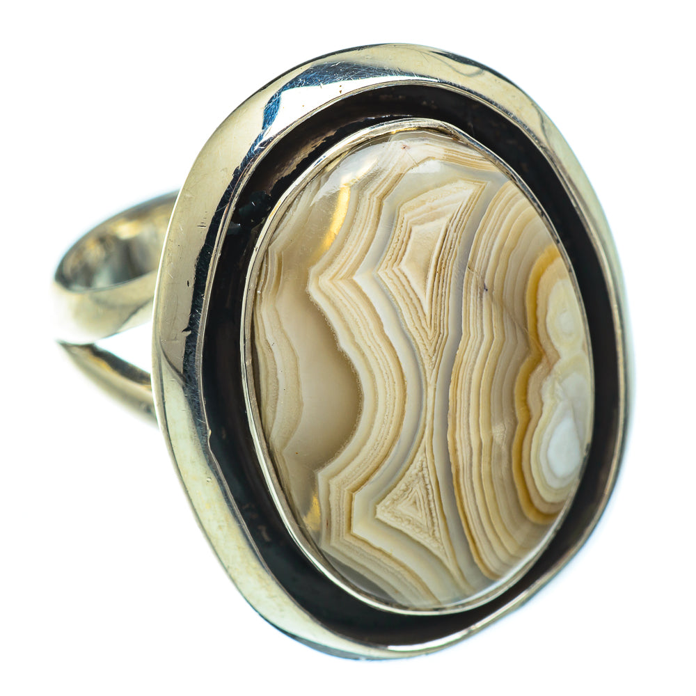 Laguna Lace Agate Rings handcrafted by Anasilvercos - RING48047