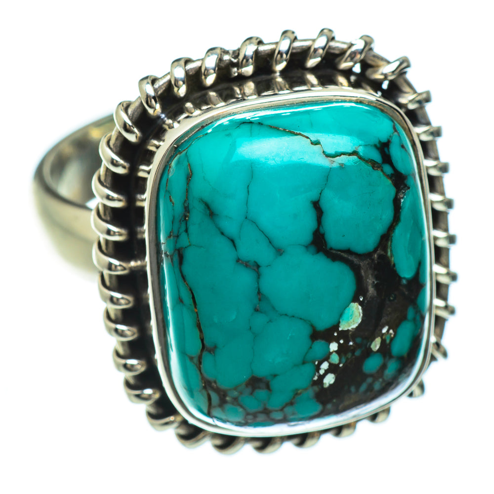 Tibetan Turquoise Rings handcrafted by Anasilvercos - RING48091