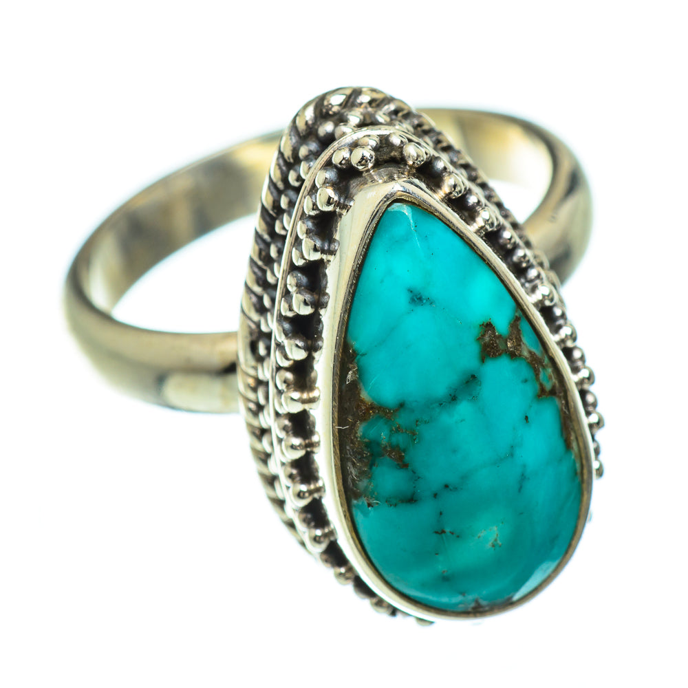 Tibetan Turquoise Rings handcrafted by Anasilvercos - RING48113