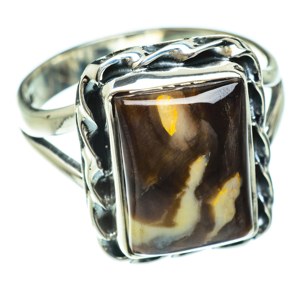 Peanut Wood Jasper Rings handcrafted by Anasilvercos - RING48124