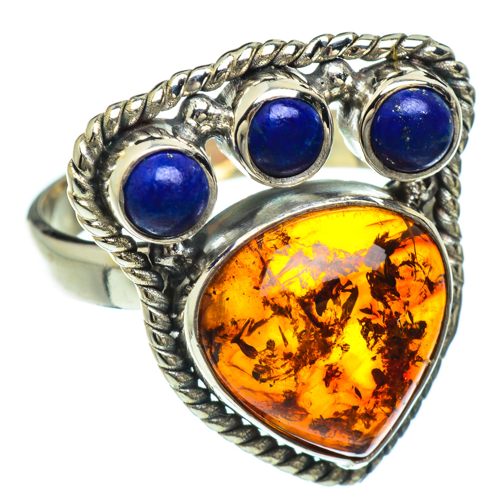 Baltic Amber Rings handcrafted by Anasilvercos - RING48128