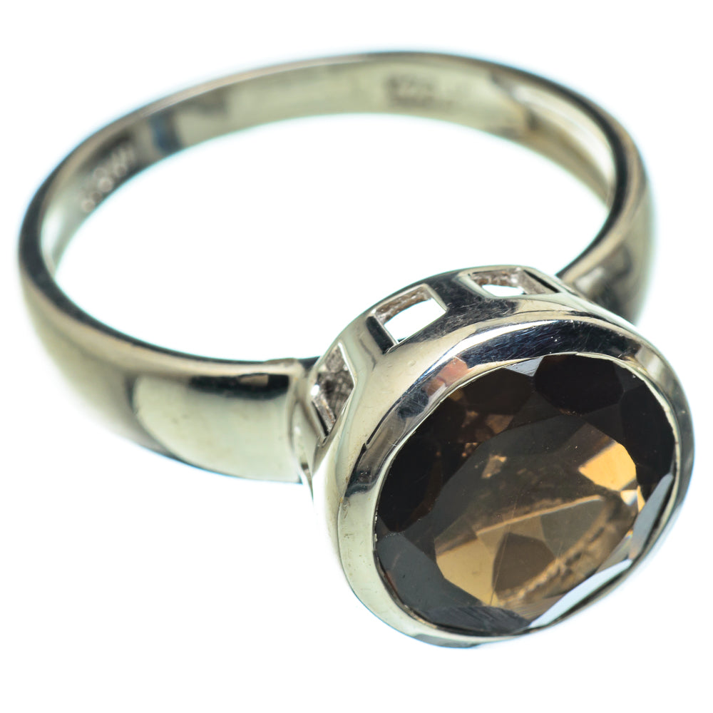 Smoky Quartz Rings handcrafted by Anasilvercos - RING48155