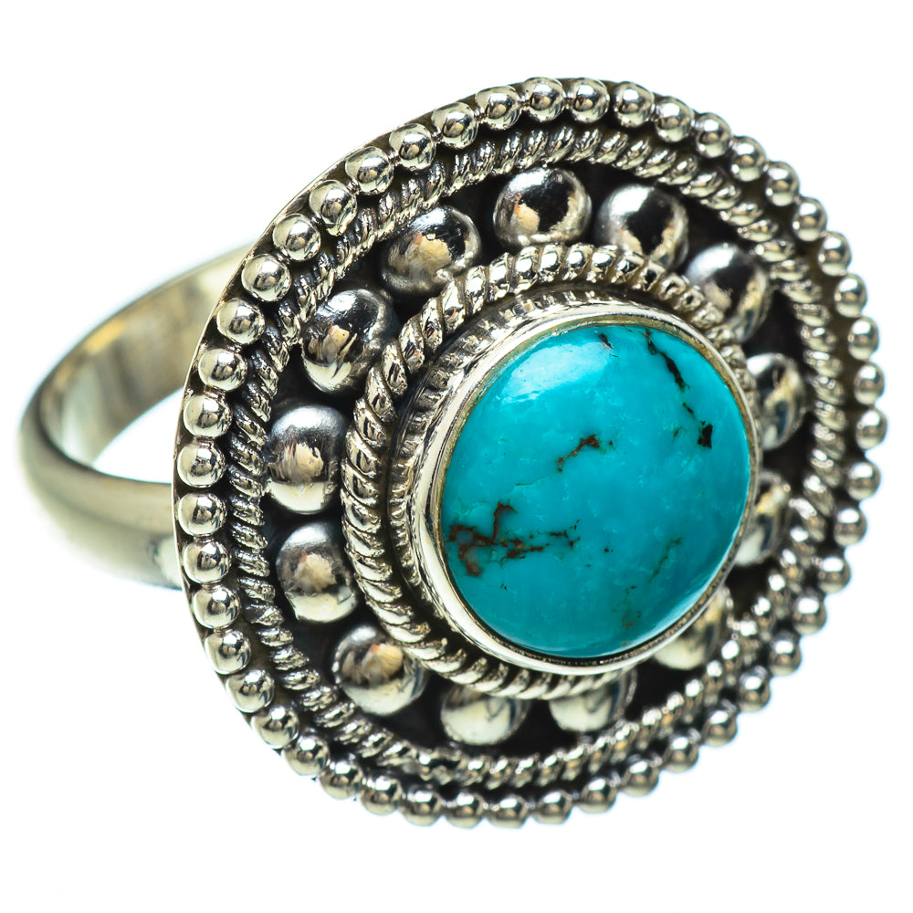 Tibetan Turquoise Rings handcrafted by Anasilvercos - RING48177