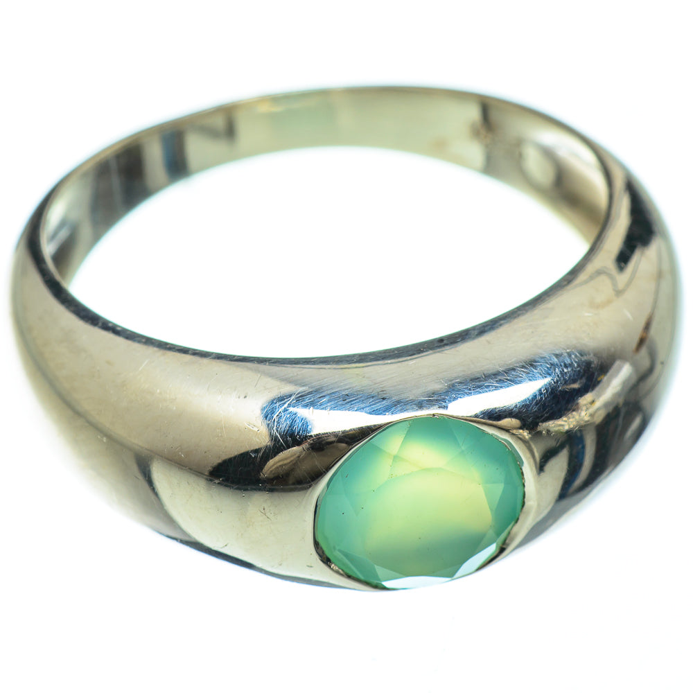Aqua Chalcedony Rings handcrafted by Anasilvercos - RING48228