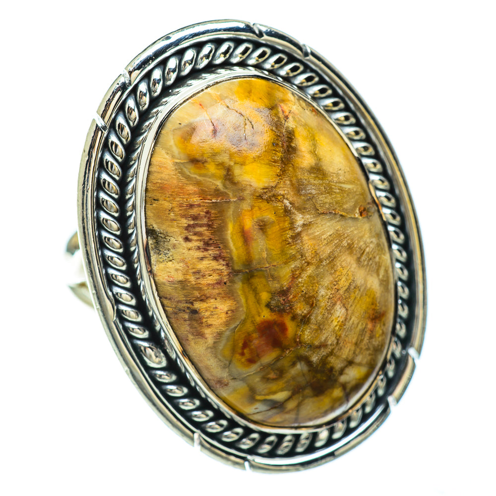 Petrified Wood Rings handcrafted by Anasilvercos - RING48268