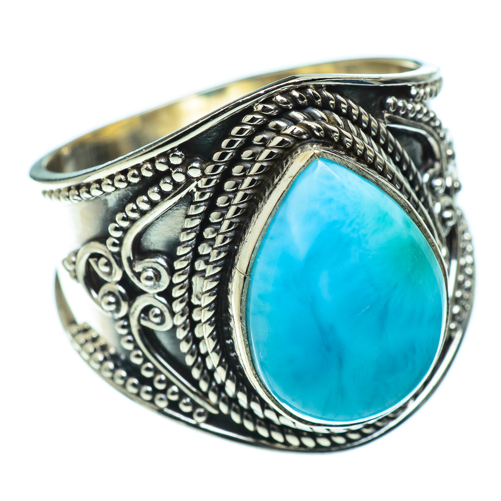 Larimar Rings handcrafted by Anasilvercos - RING48294