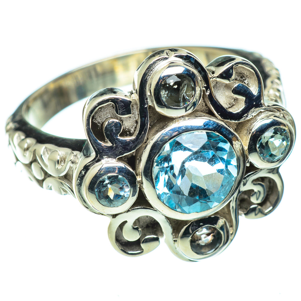Blue Topaz Rings handcrafted by Anasilvercos - RING48363