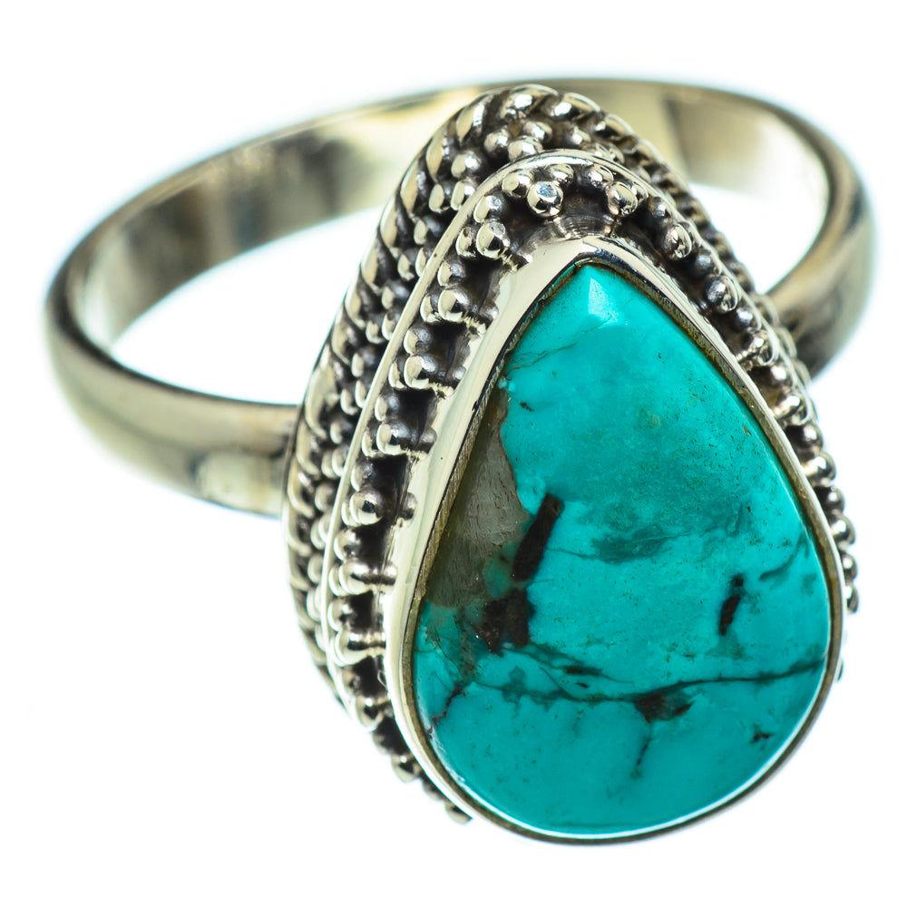 Tibetan Turquoise Rings handcrafted by Anasilvercos - RING48364