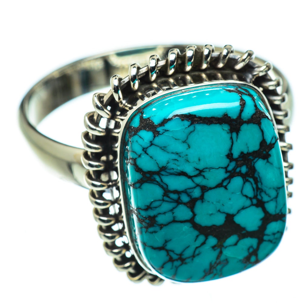 Tibetan Turquoise Rings handcrafted by Anasilvercos - RING48426