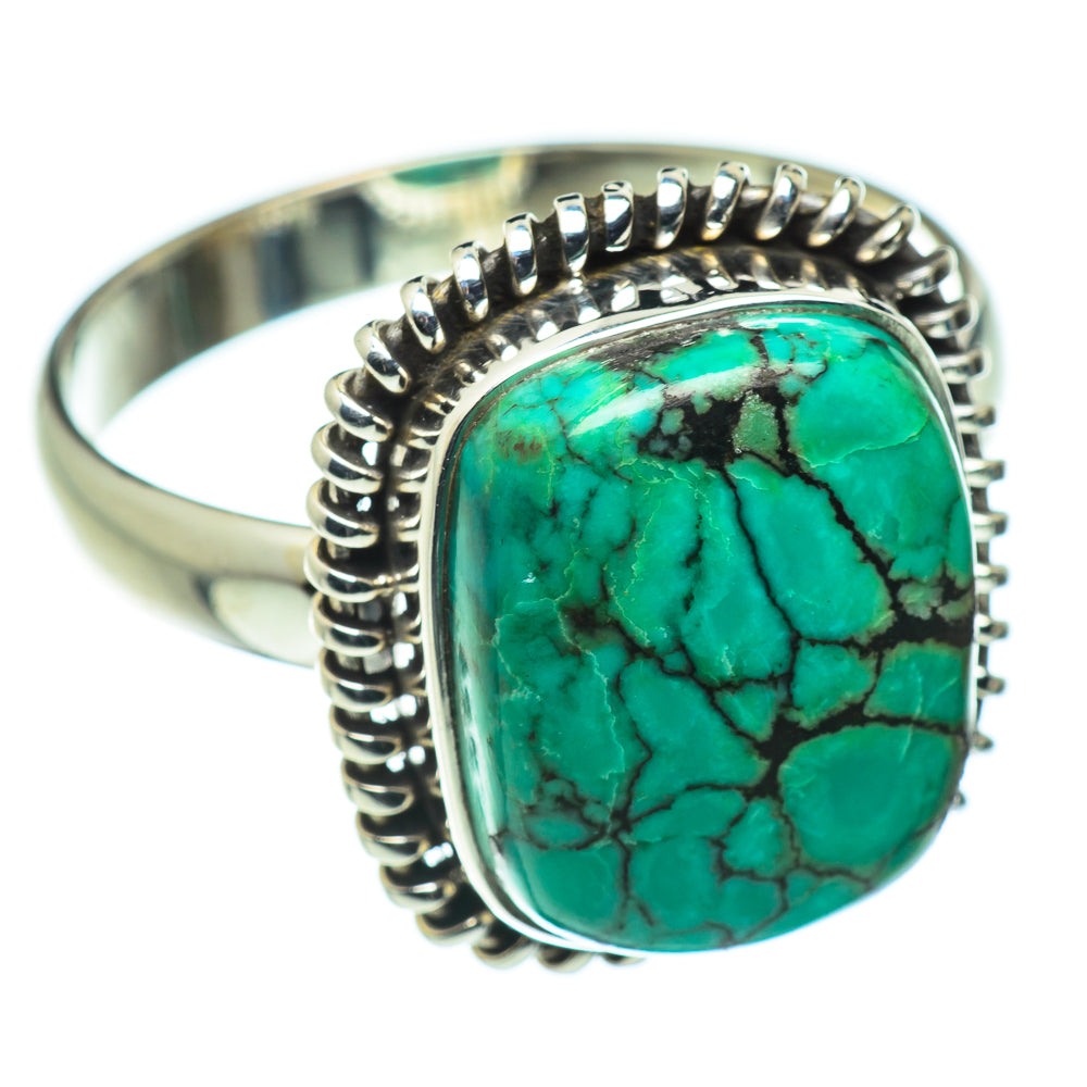 Tibetan Turquoise Rings handcrafted by Anasilvercos - RING48544