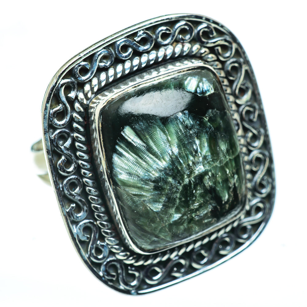 Seraphinite Rings handcrafted by Anasilvercos - RING48634