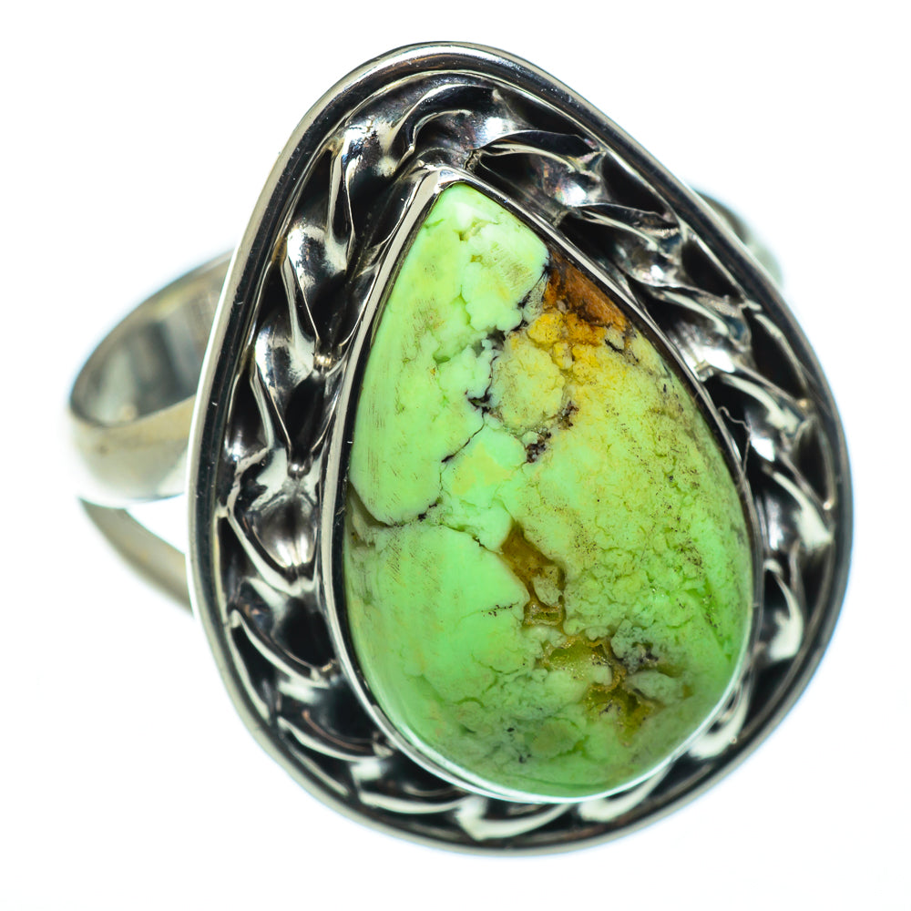 Lemon Chrysoprase Rings handcrafted by Anasilvercos - RING48701