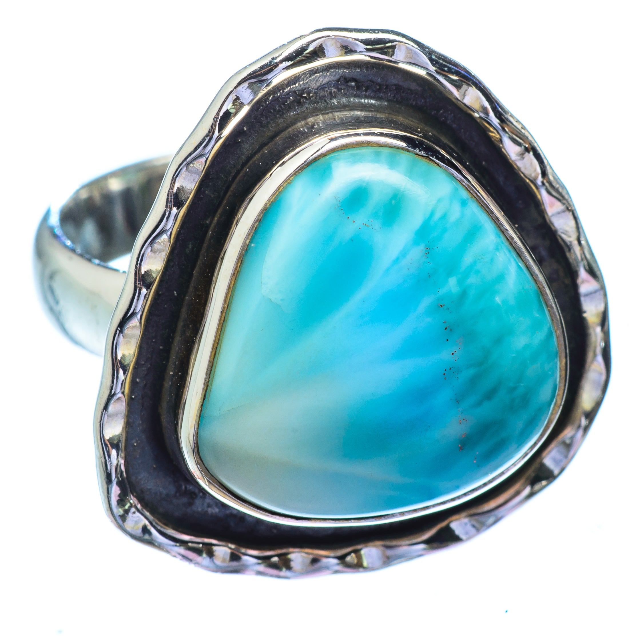 Larimar Rings handcrafted by Anasilvercos - RING4872