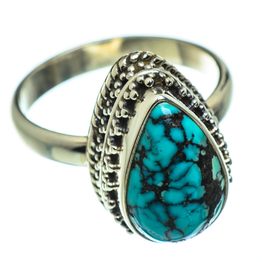 Tibetan Turquoise Rings handcrafted by Anasilvercos - RING48801