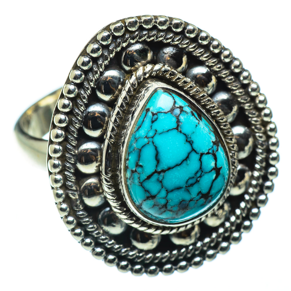Tibetan Turquoise Rings handcrafted by Anasilvercos - RING48838