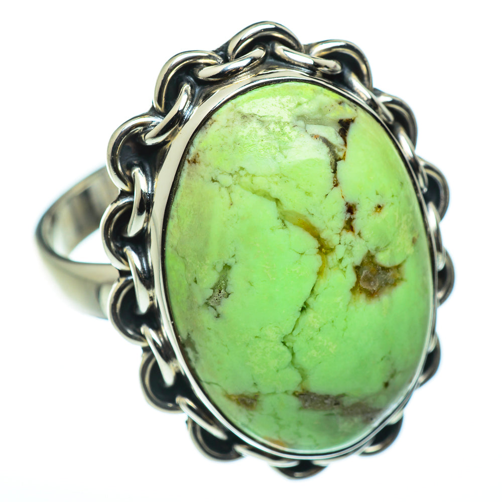 Lemon Chrysoprase Rings handcrafted by Anasilvercos - RING48901