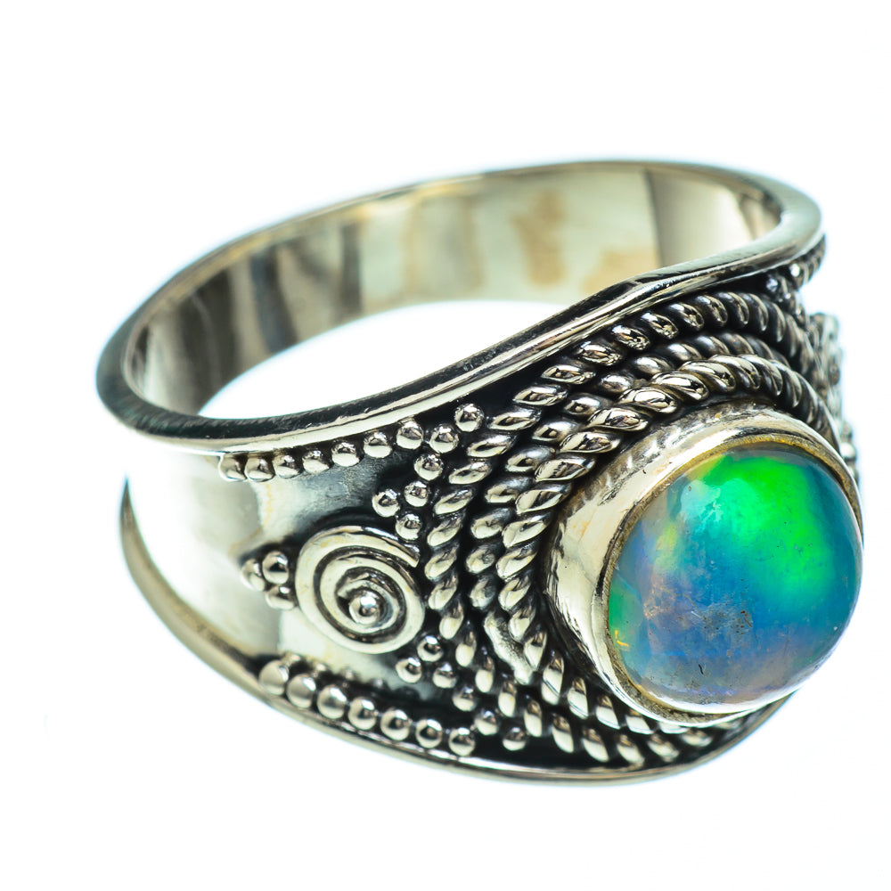Ethiopian Opal Rings handcrafted by Anasilvercos - RING49119
