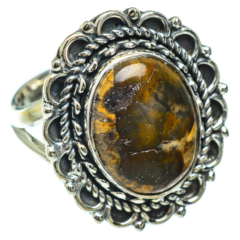 Petrified Wood Rings handcrafted by Anasilvercos - RING49202