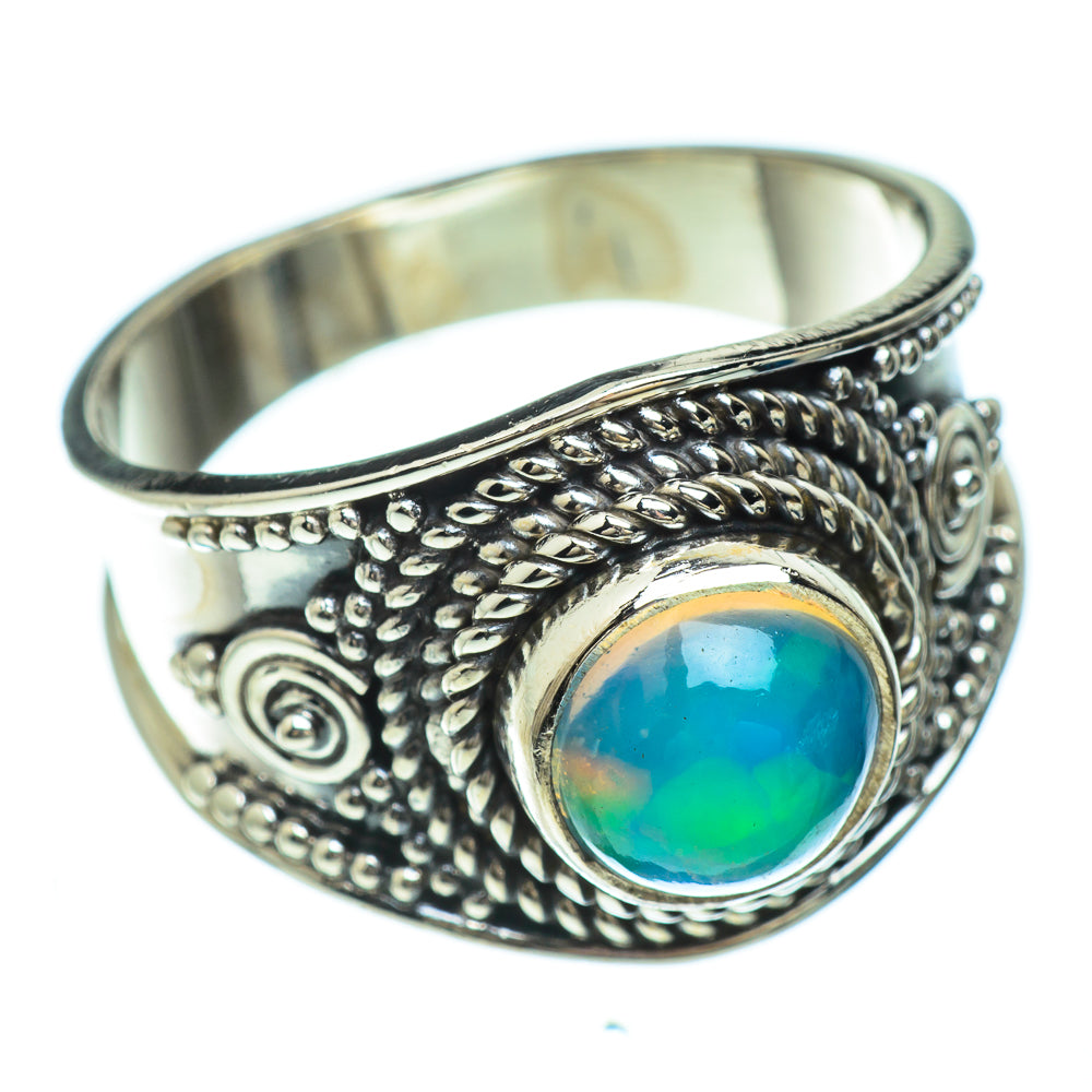 Ethiopian Opal Rings handcrafted by Anasilvercos - RING49221