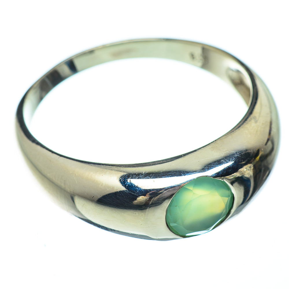 Aqua Chalcedony Rings handcrafted by Anasilvercos - RING49314