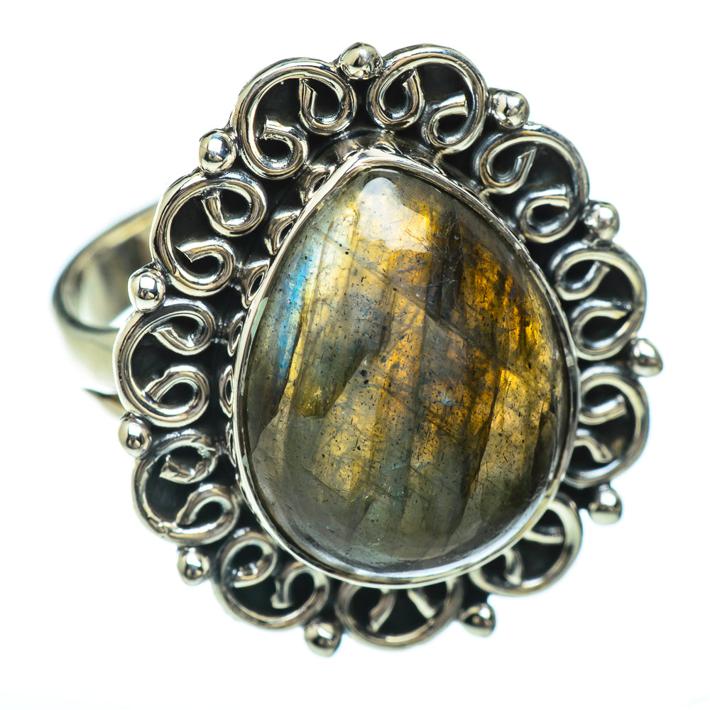 Labradorite Rings handcrafted by Anasilvercos - RING49337
