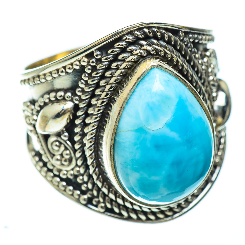 Larimar Rings handcrafted by Anasilvercos - RING49382