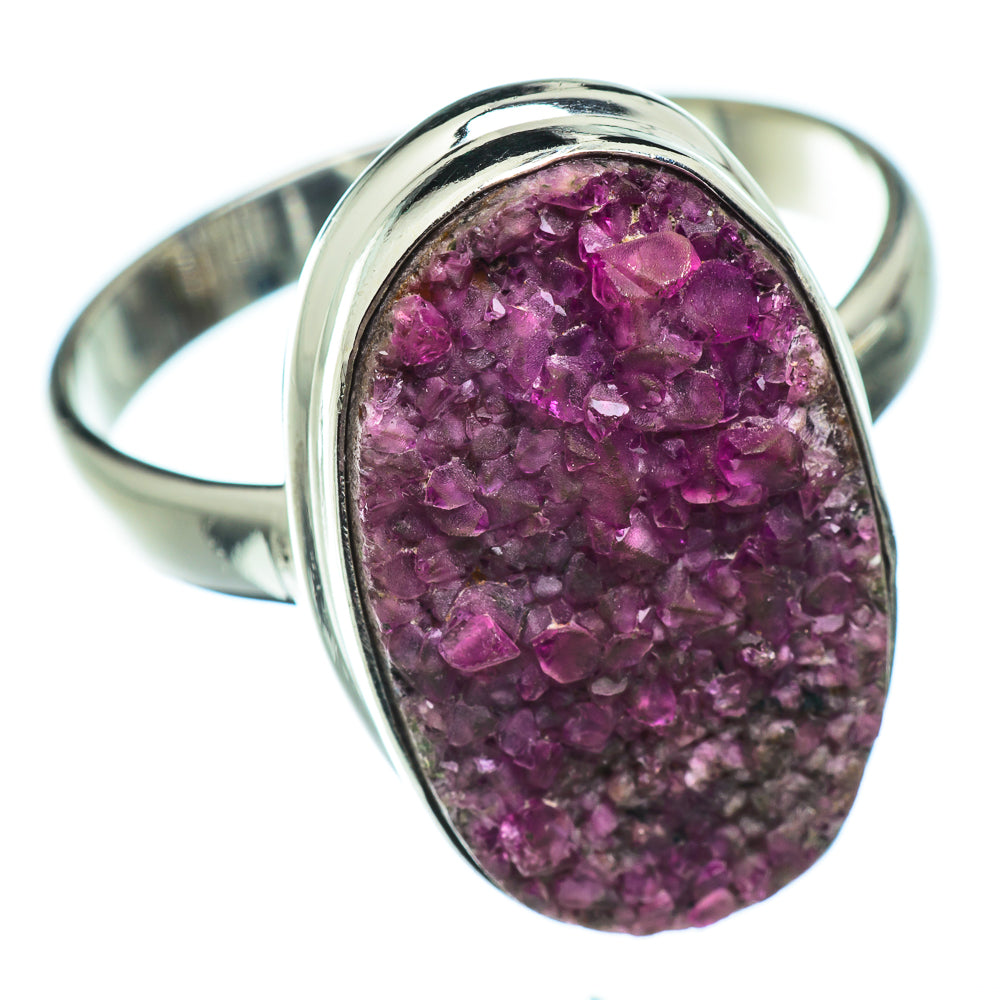 Cobalto Calcite Druzy Rings handcrafted by Anasilvercos - RING49504
