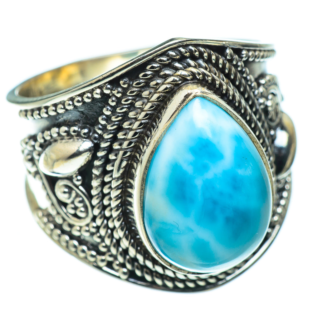 Larimar Rings handcrafted by Anasilvercos - RING49530