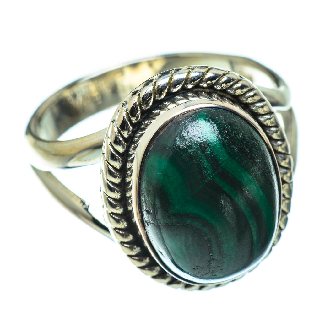 Malachite Rings handcrafted by Anasilvercos - RING49533