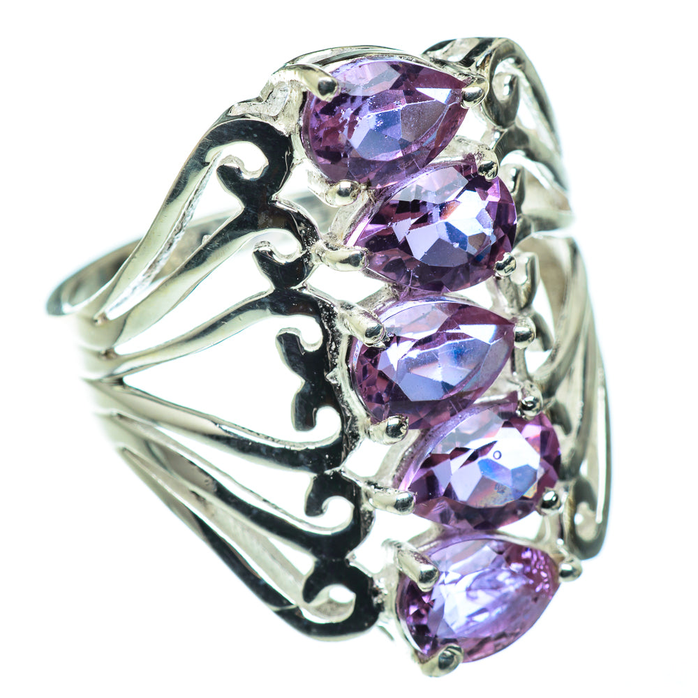Color Change Alexandrite (Lab.) Rings handcrafted by Anasilvercos - RING49582