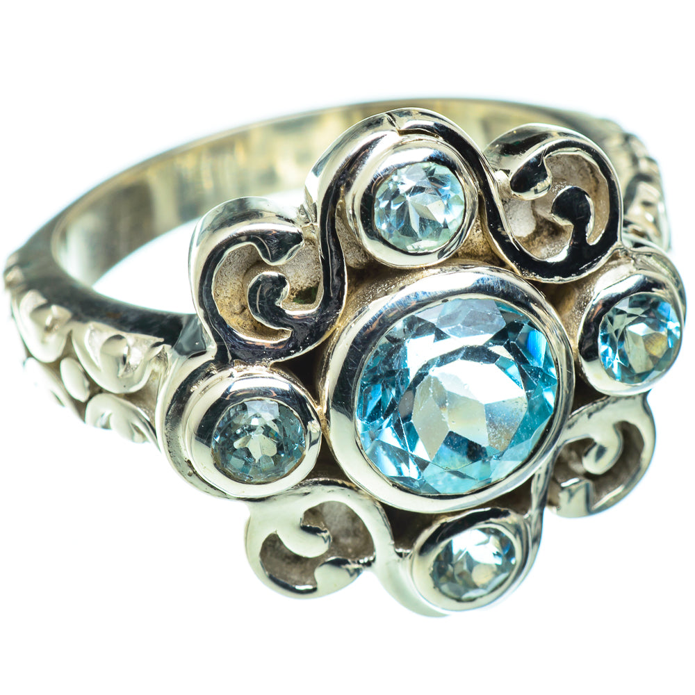 Blue Topaz Rings handcrafted by Anasilvercos - RING49602