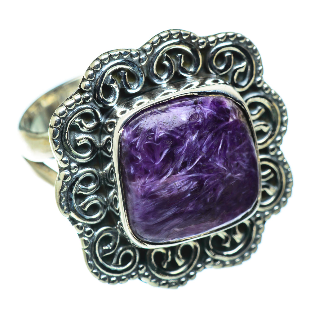 Charoite Rings handcrafted by Anasilvercos - RING49654