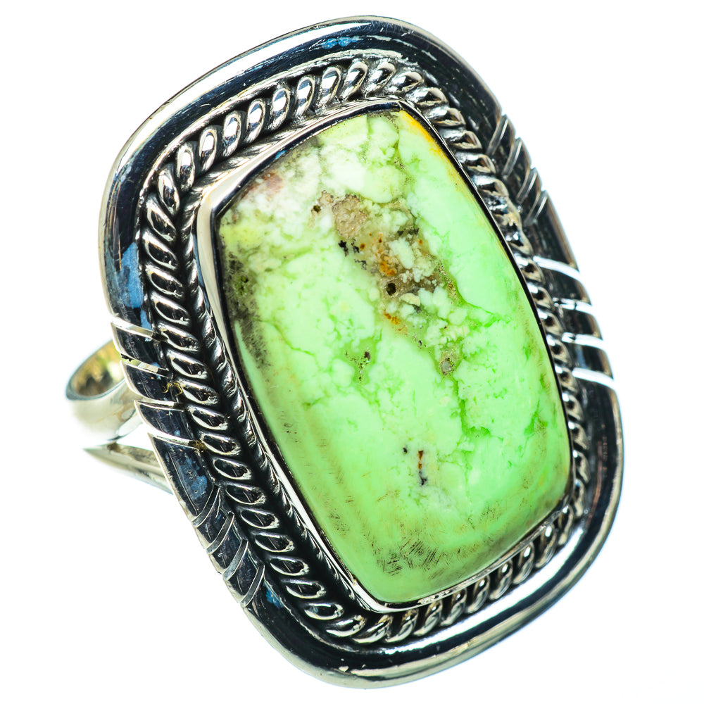 Lemon Chrysoprase Rings handcrafted by Anasilvercos - RING49866
