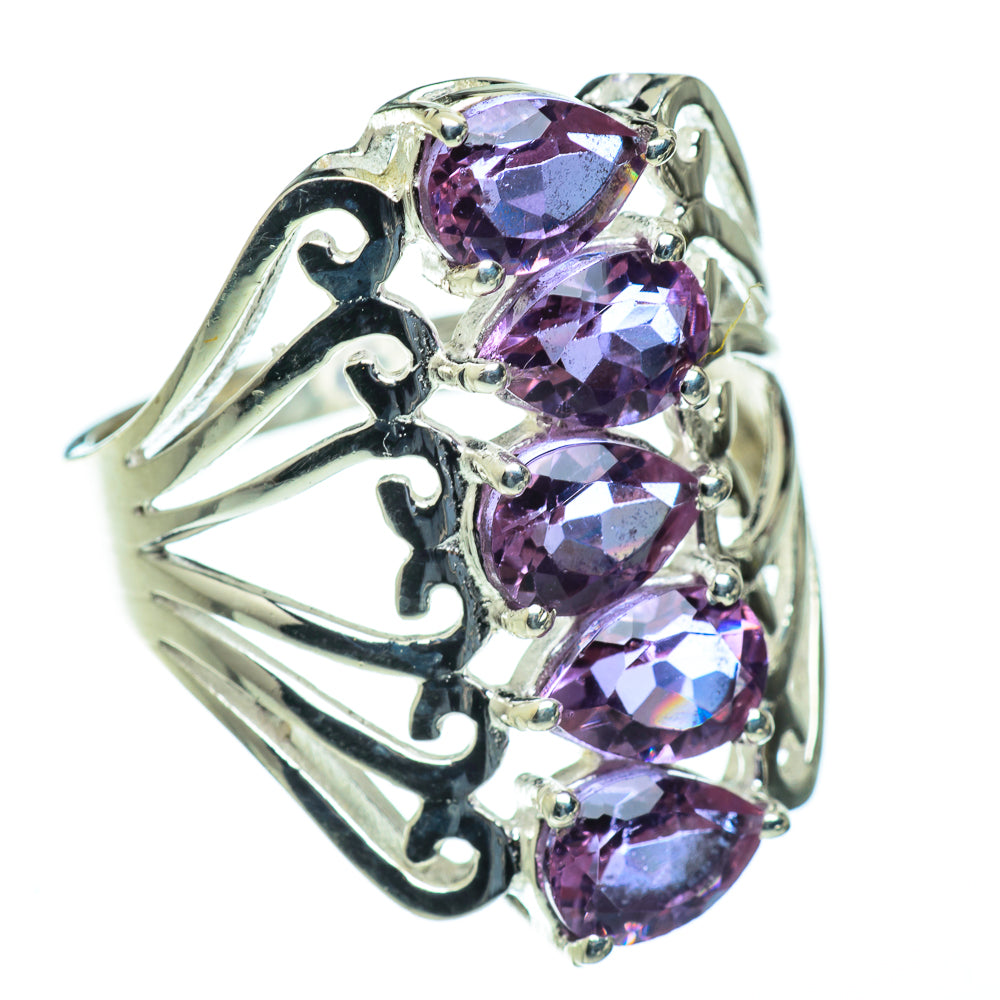 Color Change Alexandrite (Lab.) Rings handcrafted by Anasilvercos - RING50098