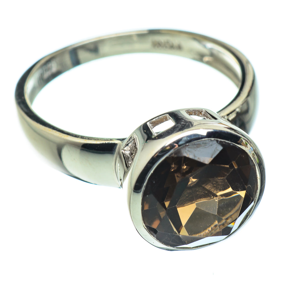 Smoky Quartz Rings handcrafted by Anasilvercos - RING50113