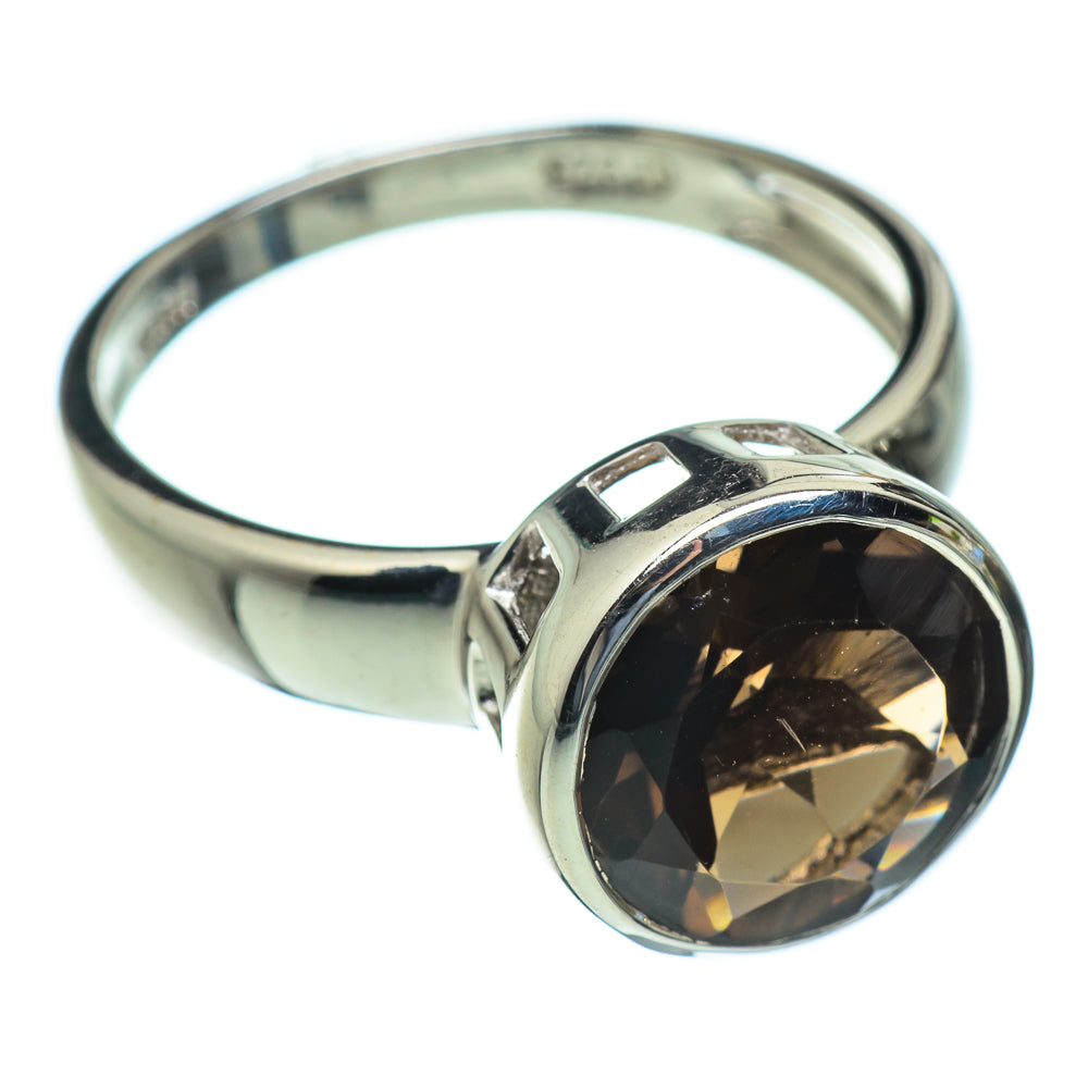Smoky Quartz Rings handcrafted by Anasilvercos - RING50182
