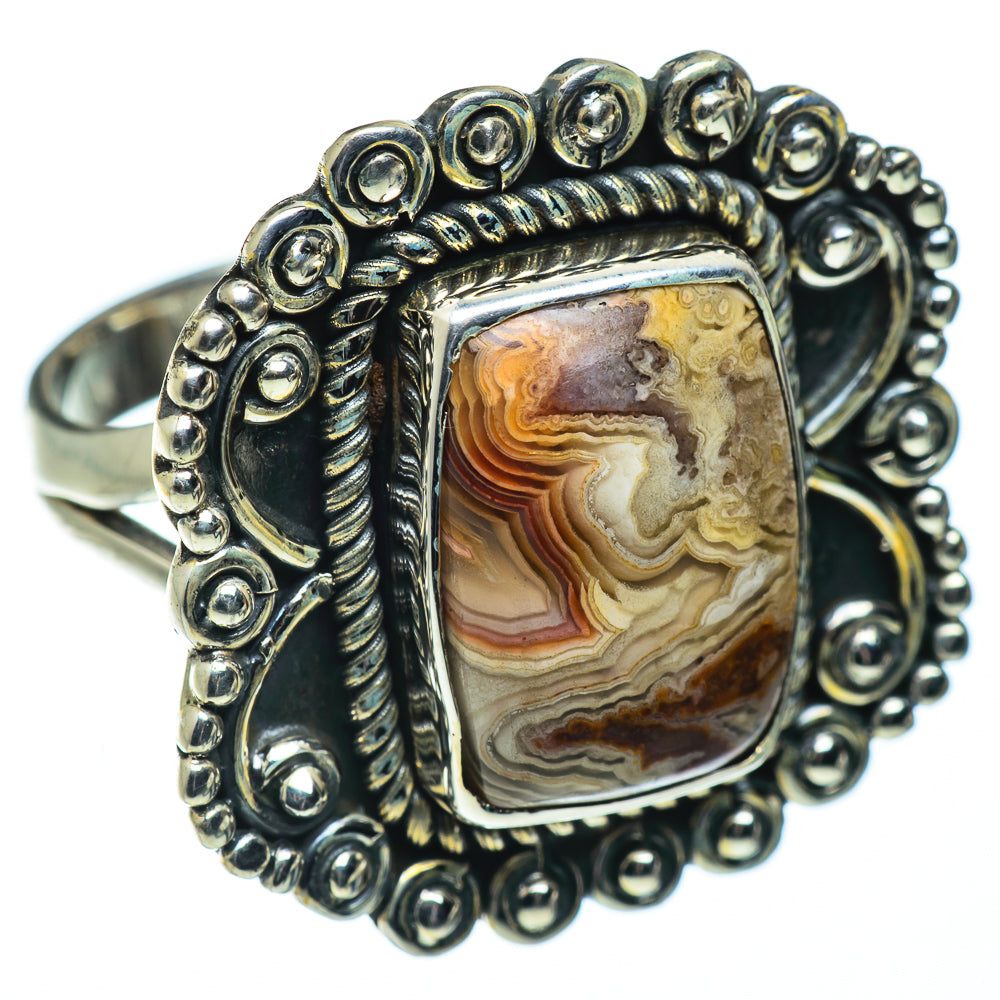 Crazy Lace Agate Rings handcrafted by Anasilvercos - RING50296