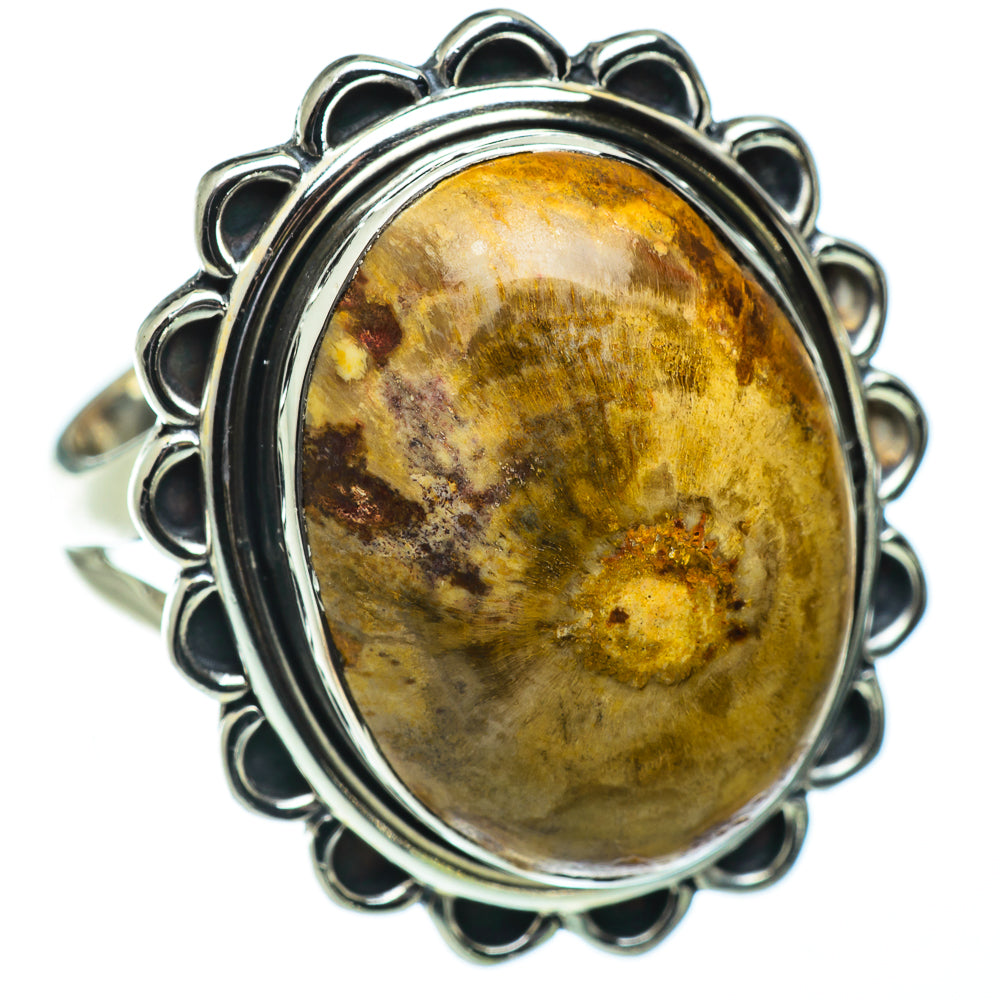Petrified Wood Rings handcrafted by Anasilvercos - RING50387