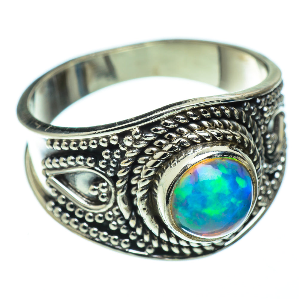 Ethiopian Opal Rings handcrafted by Anasilvercos - RING50404