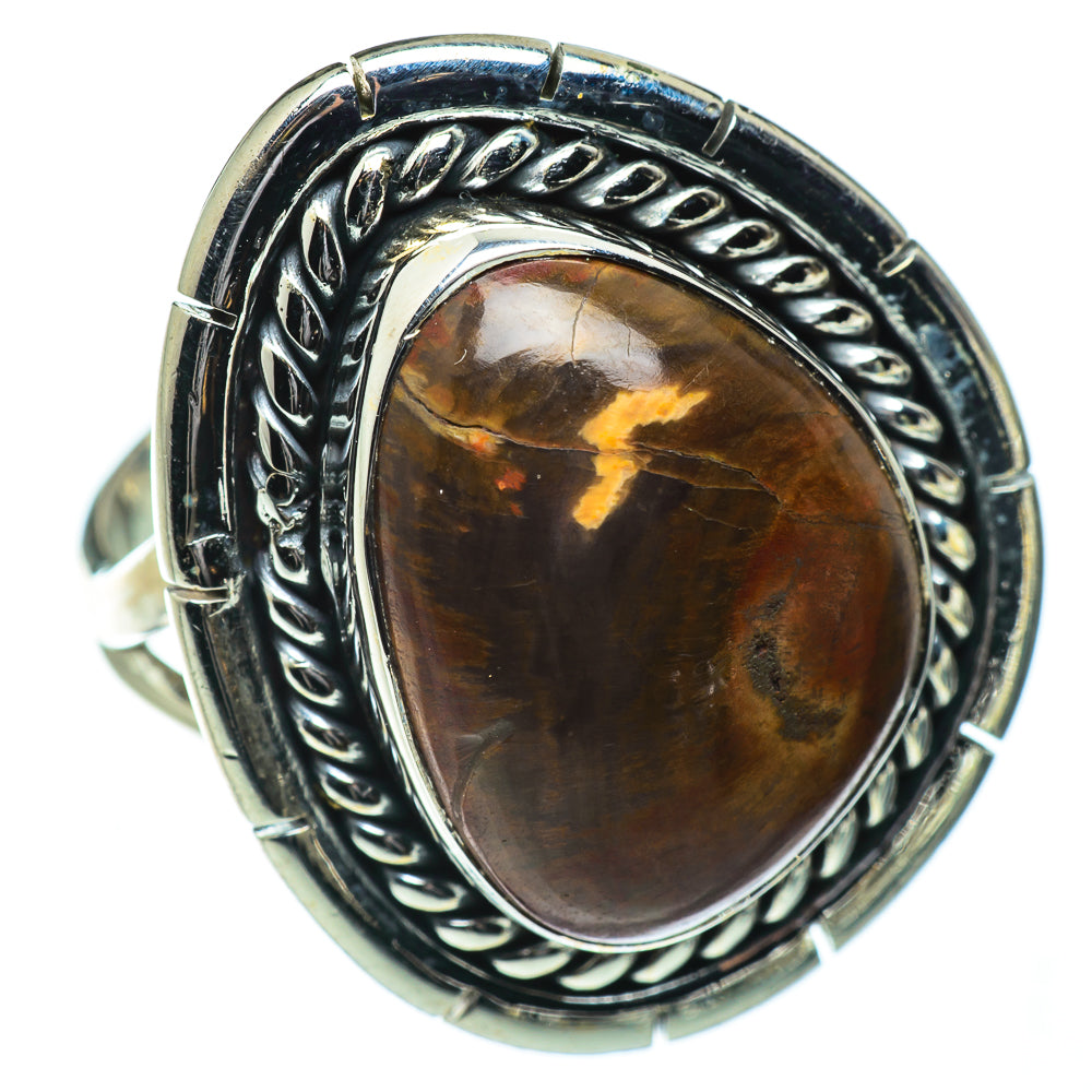 Petrified Wood Rings handcrafted by Anasilvercos - RING50448