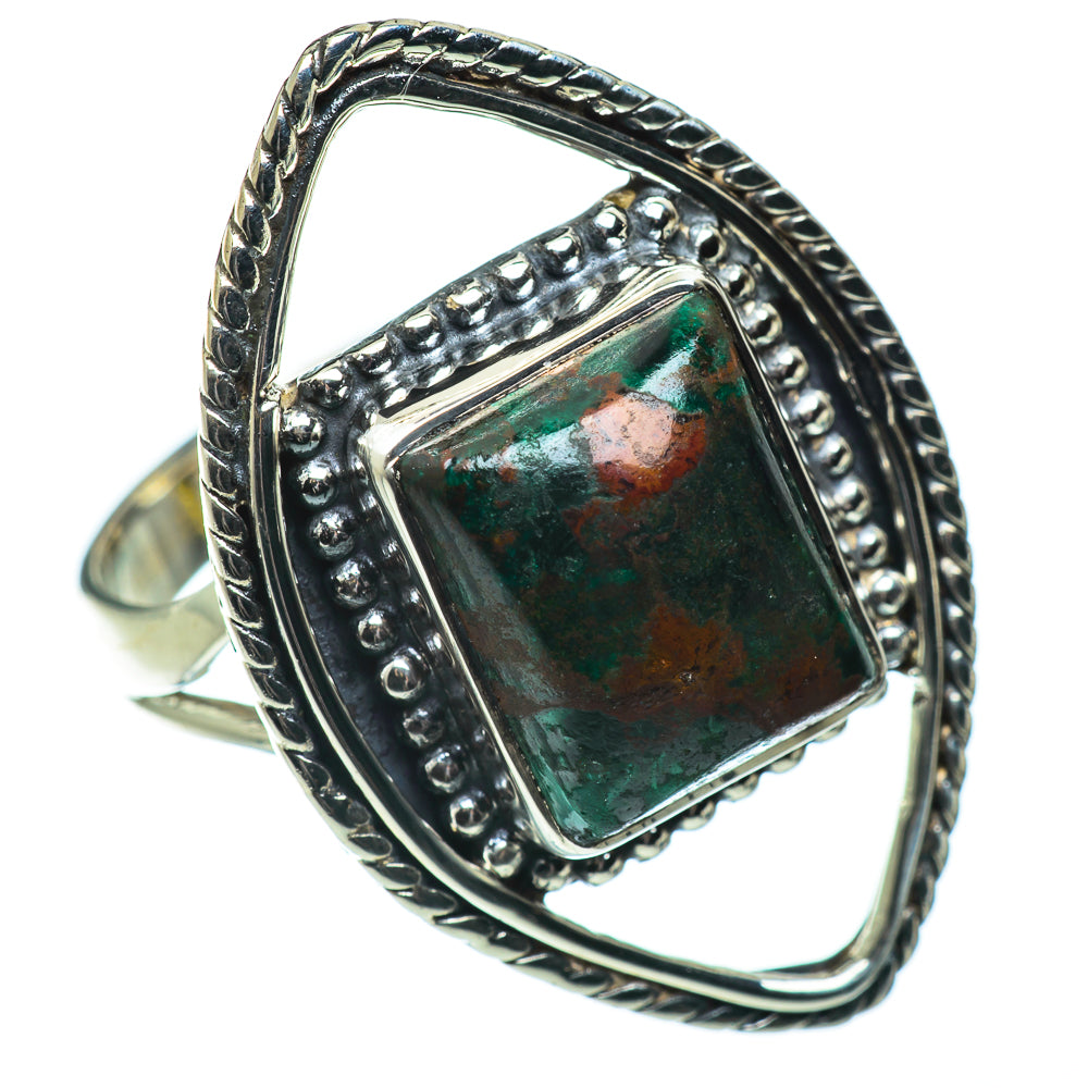 Chrysocolla Rings handcrafted by Anasilvercos - RING50540