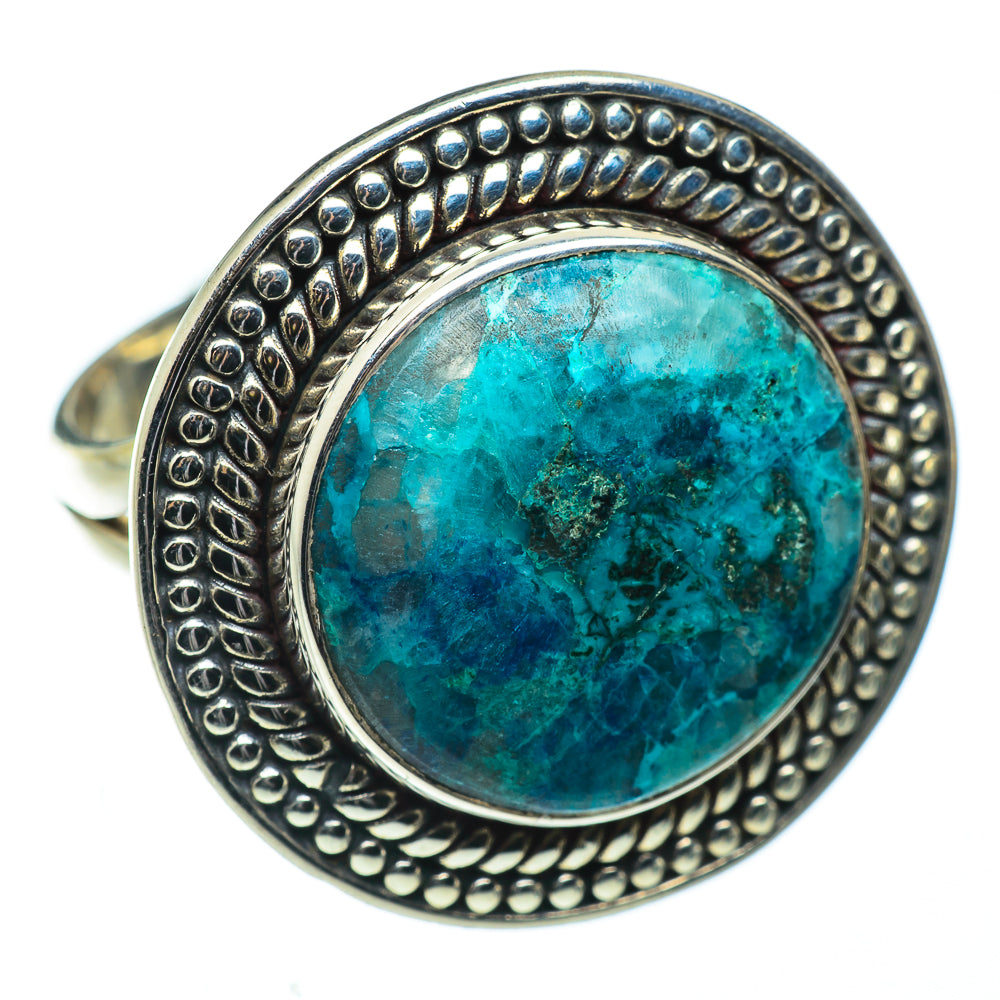 Chrysocolla In Quartz Rings handcrafted by Anasilvercos - RING50553