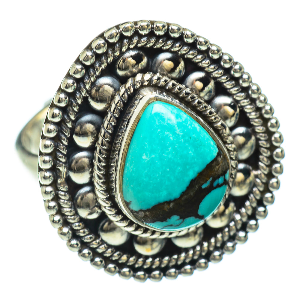 Tibetan Turquoise Rings handcrafted by Anasilvercos - RING50761