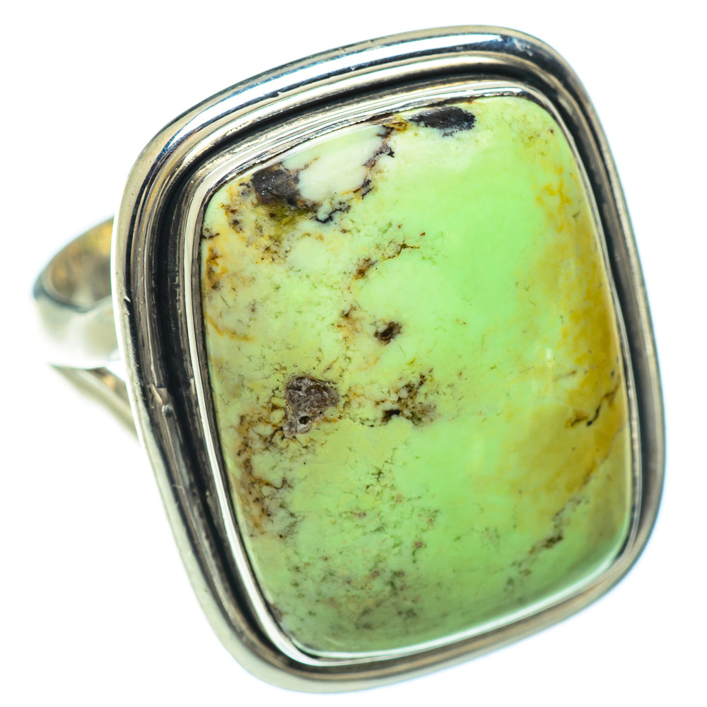 Lemon Chrysoprase Rings handcrafted by Anasilvercos - RING50866